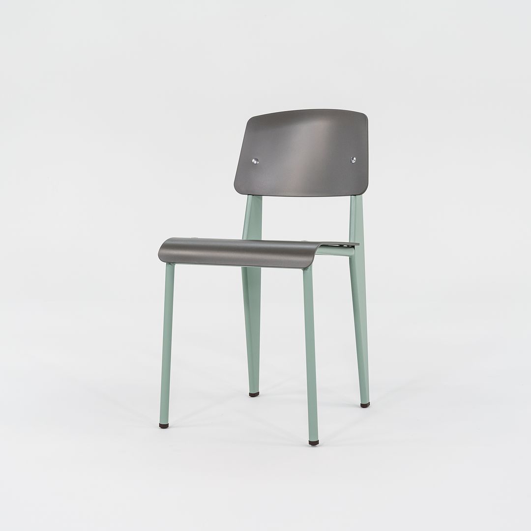 2023 Standard SP Chair by Jean Prouve for Vitra in Green and Grey Brand New 12+ Available