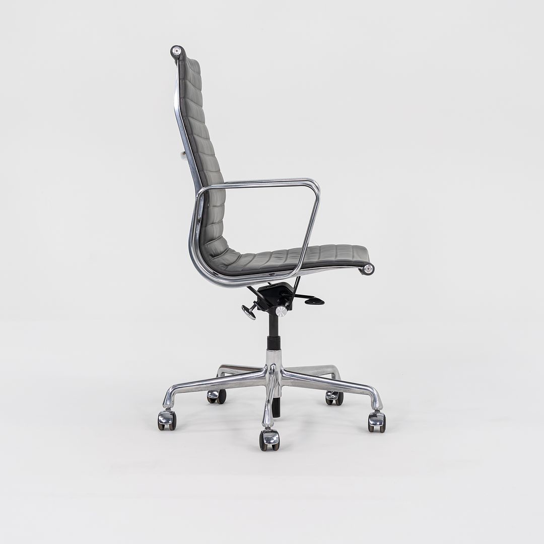 2016 Aluminum Group Executive Desk Chair, EA337 by Ray and Charles Eames for Herman Miller in Grey Leather 3x Available