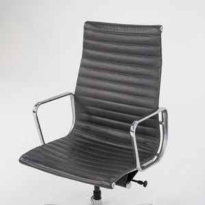 2016 Aluminum Group Executive Desk Chair, EA337 by Ray and Charles Eames for Herman Miller in Grey Leather 3x Available