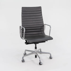 2016 Aluminum Group Executive Desk Chair, EA337 by Ray and Charles Eames for Herman Miller in Grey Leather 3x Available