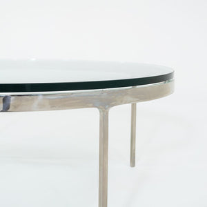 SOLD 1985 TA.35.42G Coffee Table by Nicos Zographos for Zographos Designs in Stainless Steel and Glass
