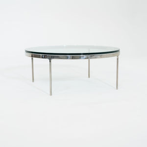 SOLD 1985 TA.35.42G Coffee Table by Nicos Zographos for Zographos Designs in Stainless Steel and Glass