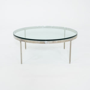 SOLD 1985 TA.35.42G Coffee Table by Nicos Zographos for Zographos Designs in Stainless Steel and Glass