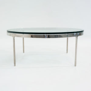 SOLD 1985 TA.35.42G Coffee Table by Nicos Zographos for Zographos Designs in Stainless Steel and Glass