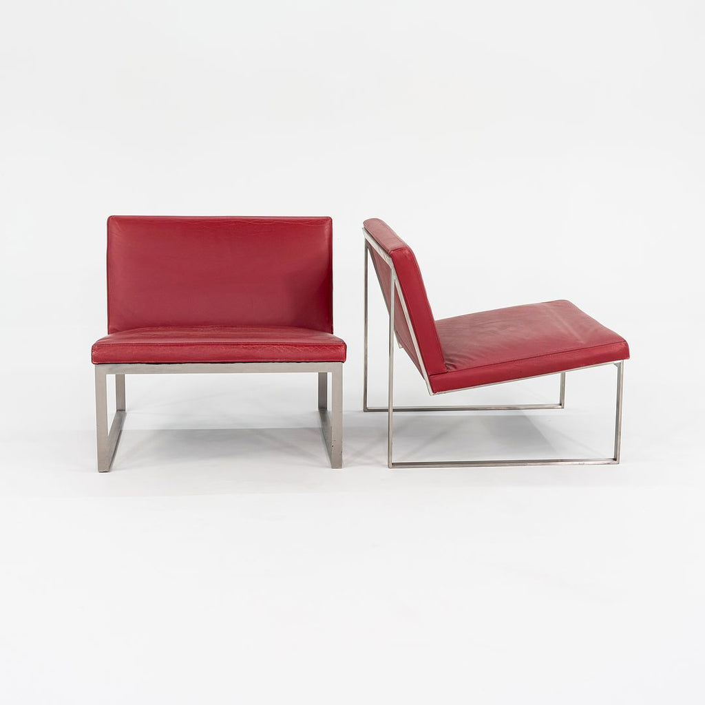 2010s B.2 Chair by Fabien Baron for Bernhardt Design in Red Leather 12+ Available