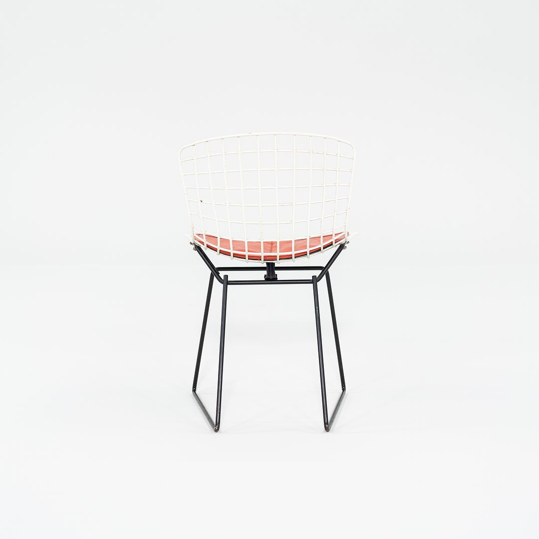 1950s Set of Four Harry Bertoia for Knoll Child Size Side Chair in White & Black No. 425-N