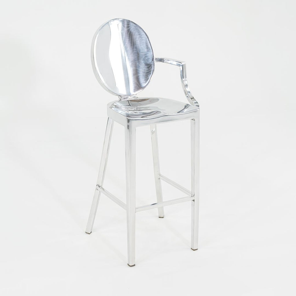 2010 One Armed Polished Kong Bar Stool by Philippe Starck for Emeco