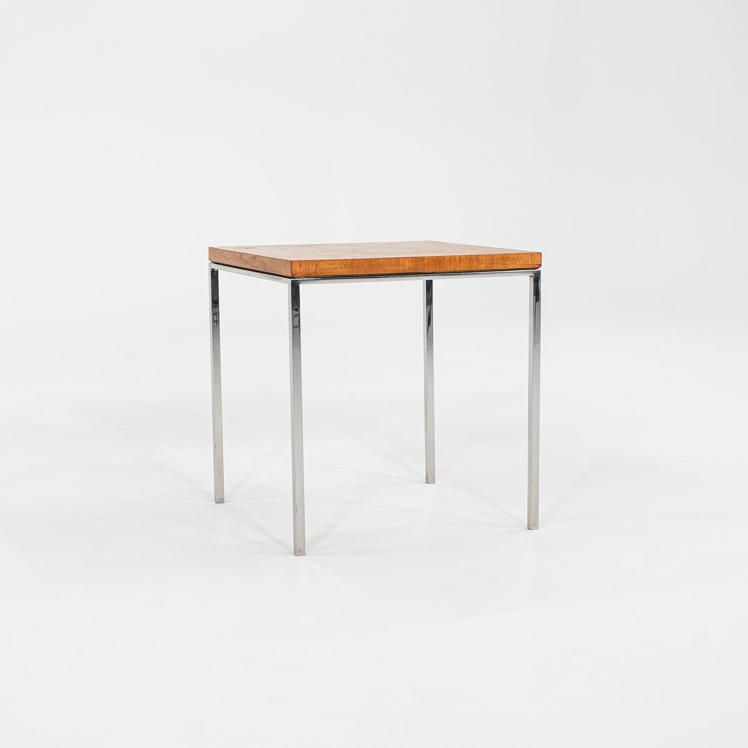1960s Davis Allen & Gordon Bunshaft of SOM Side / End Table w/ Teak Top & Steel
