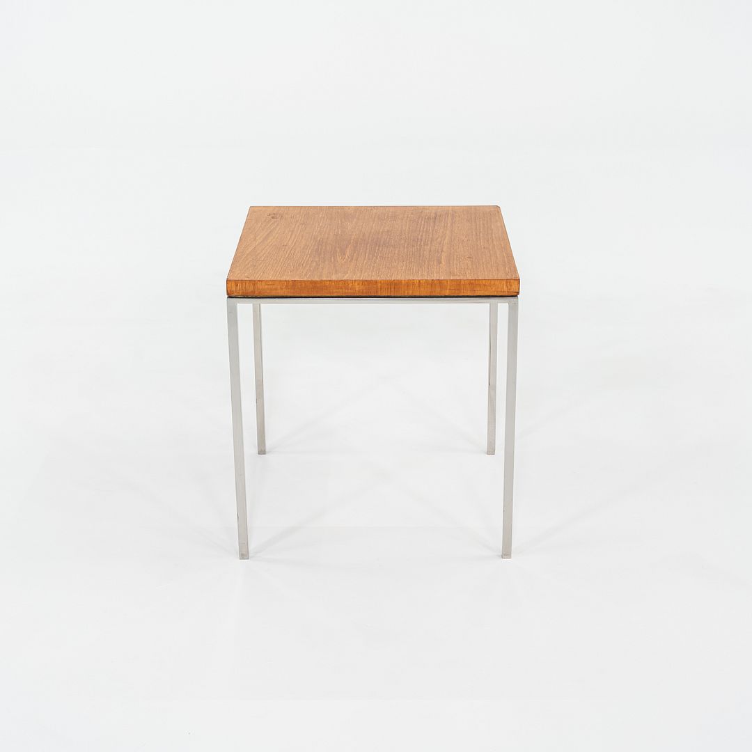 1960s Davis Allen & Gordon Bunshaft of SOM Side / End Table w/ Teak Top & Steel