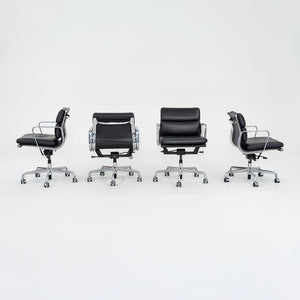 2017 Soft Pad Management Chair, EA435 by Ray and Charles Eames for Herman Miller in Black Leather with Pneumatic 4x Available