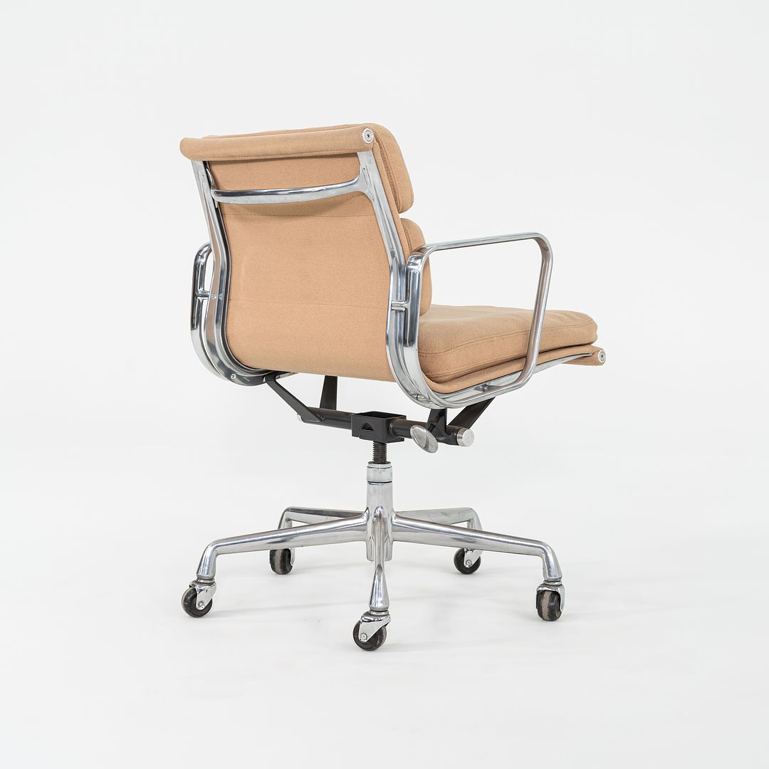 SOLD 1996 Eames Soft Pad Management Chair, EA435 by Ray and Charles Eames for Herman Miller in Tan Hopsack Fabric 6x Available