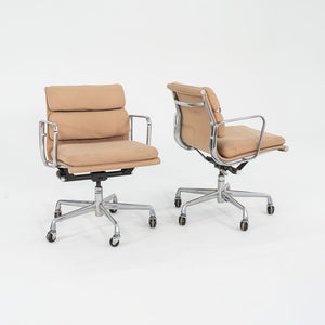 1996 Eames Soft Pad Management Chair, EA435 by Ray and Charles Eames for Herman Miller in Tan Hopsack Fabric 6x Available