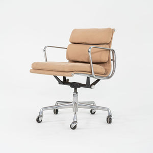 1996 Eames Soft Pad Management Chair, EA435 by Ray and Charles Eames for Herman Miller in Tan Hopsack Fabric 6x Available