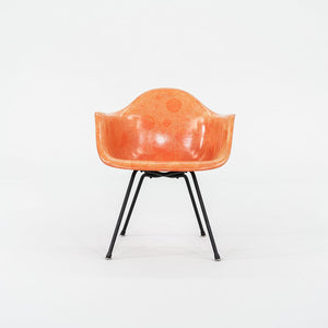 C. 1954 Eames Zenith Herman Miller MAX Arm Shell Chair in Red/Orange Fiberglass