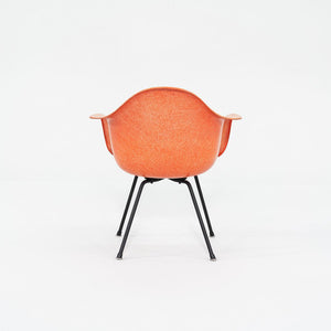 C. 1954 Eames Zenith Herman Miller MAX Arm Shell Chair in Red/Orange Fiberglass