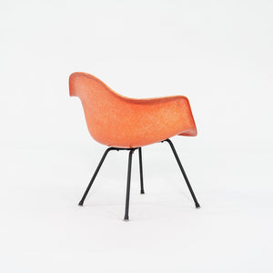 C. 1954 Eames Zenith Herman Miller MAX Arm Shell Chair in Red/Orange Fiberglass