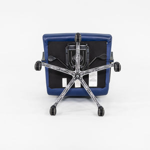 2015 Coalesse Chord Executive Office Chair by Michael Shields with Pneumatic Base in Blue Leather