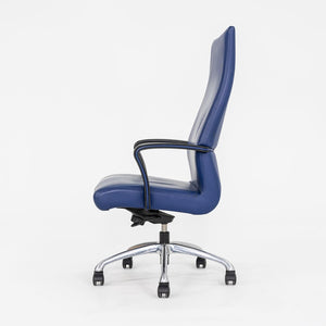 2015 Coalesse Chord Executive Office Chair by Michael Shields with Pneumatic Base in Blue Leather