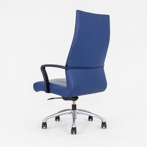 2015 Coalesse Chord Executive Office Chair by Michael Shields with Pneumatic Base in Blue Leather