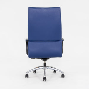 2015 Coalesse Chord Executive Office Chair by Michael Shields with Pneumatic Base in Blue Leather
