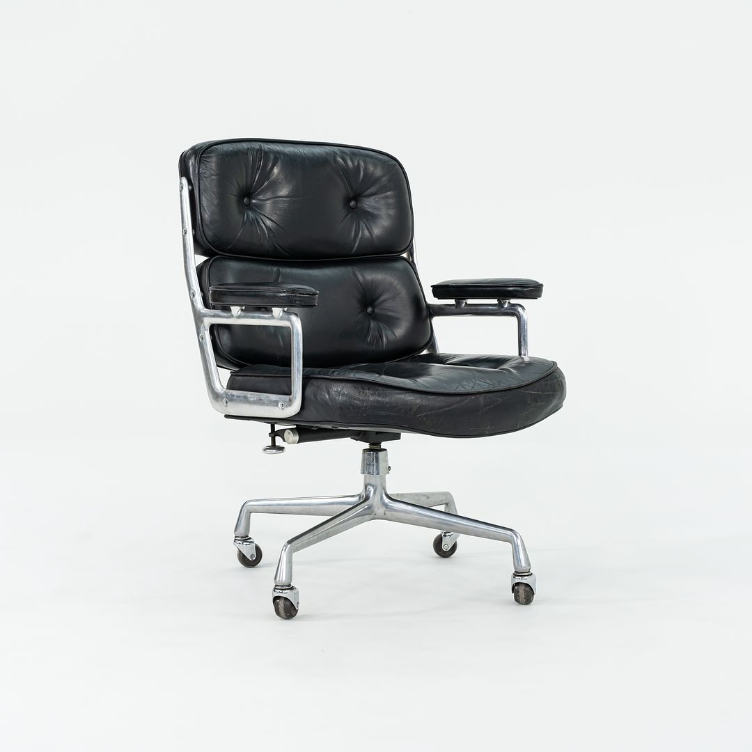 1968 Time Life Executive Desk Chair, Model 3474 by Charles and Ray Eames for Herman Miller in Black Leather with 5-Star Base 12+ Available