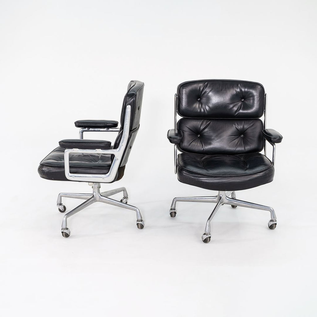 1968 Time Life Executive Desk Chair, Model 3474 by Charles and Ray Eames for Herman Miller in Black Leather with 5-Star Base 12+ Available