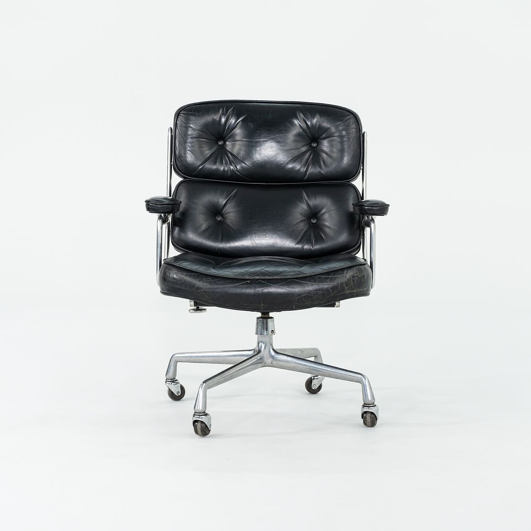 1968 Time Life Executive Desk Chair, Model 3474 by Charles and Ray Eames for Herman Miller in Black Leather with 5-Star Base 12+ Available