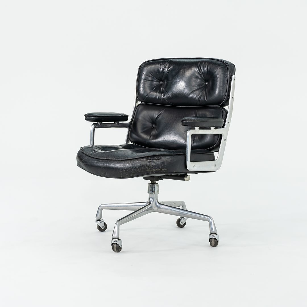 1968 Time Life Executive Desk Chair, Model 3474 by Charles and Ray Eames for Herman Miller in Black Leather with 5-Star Base 12+ Available