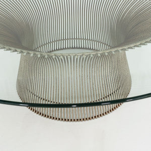 1960s Warren Platner for Knoll 36" Round Coffee Table in Steel and Glass