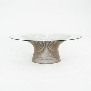 1960s Warren Platner for Knoll 36" Round Coffee Table in Steel and Glass