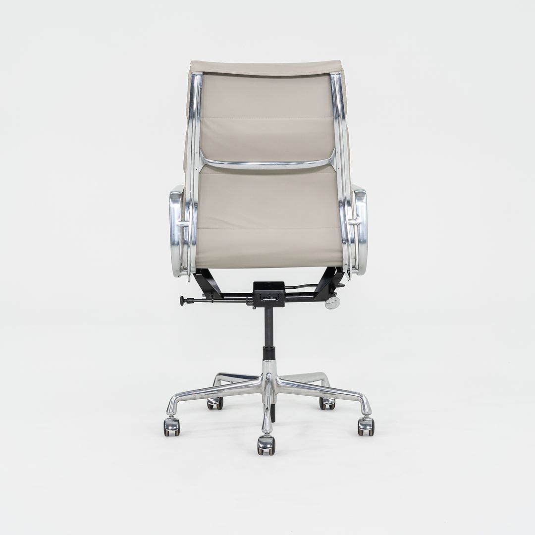 2019 Herman Miller Eames Soft Pad Executive Desk Chair in Bristol Pearl Leather with Pneumatic Base 5x Available
