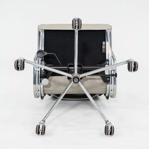 2019 Herman Miller Eames Soft Pad Executive Desk Chair in Bristol Pearl Leather with Pneumatic Base 5x Available