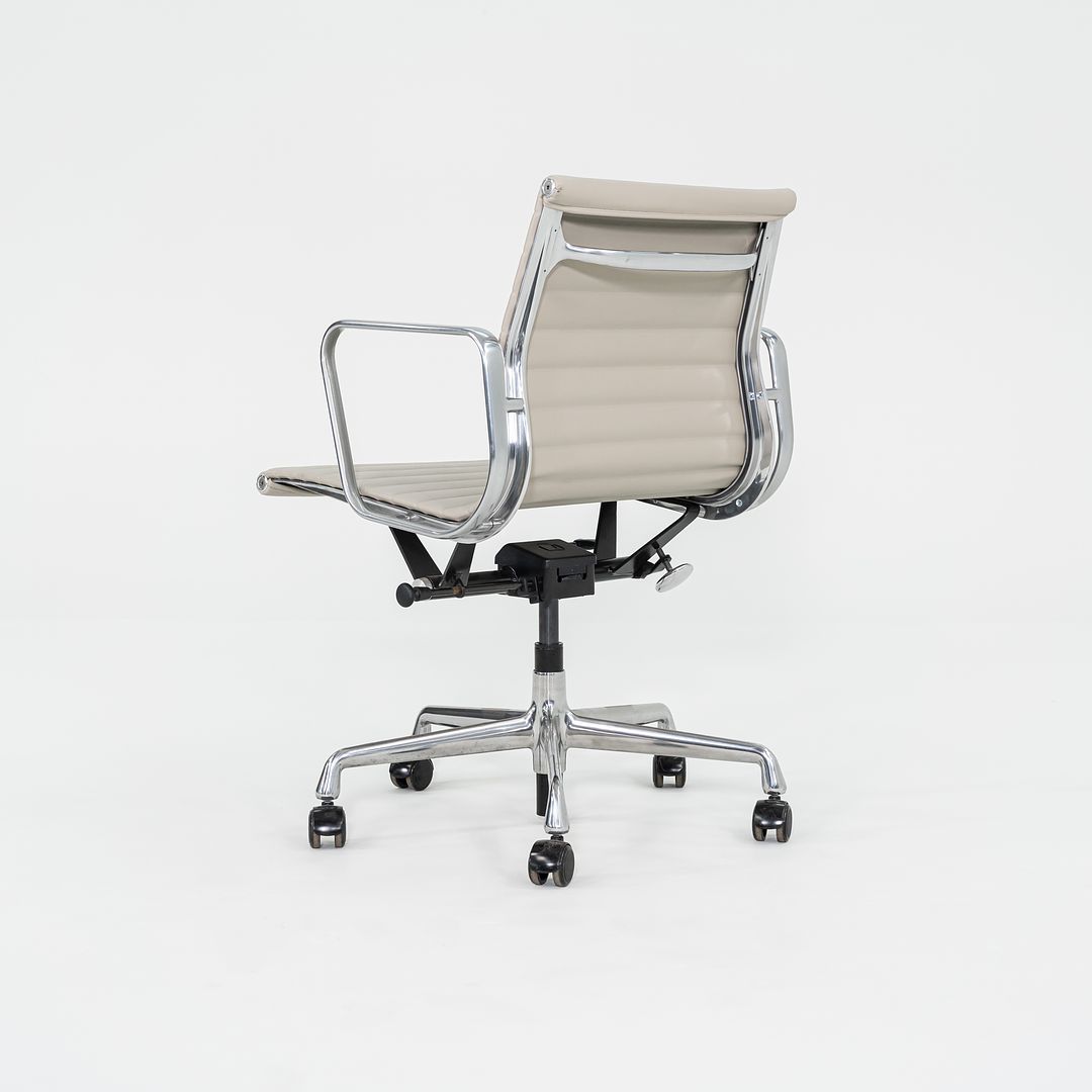 2021 Aluminum Group Management Desk Chair, Model EA335 by Ray and Charles Eames for Herman Miller in Stone Ecohide 8x Available