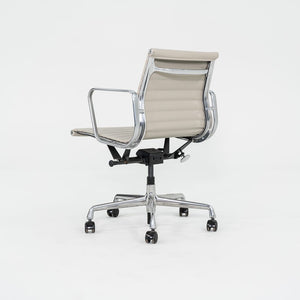2021 Aluminum Group Management Desk Chair, Model EA335 by Ray and Charles Eames for Herman Miller in Stone Ecohide 6x Available