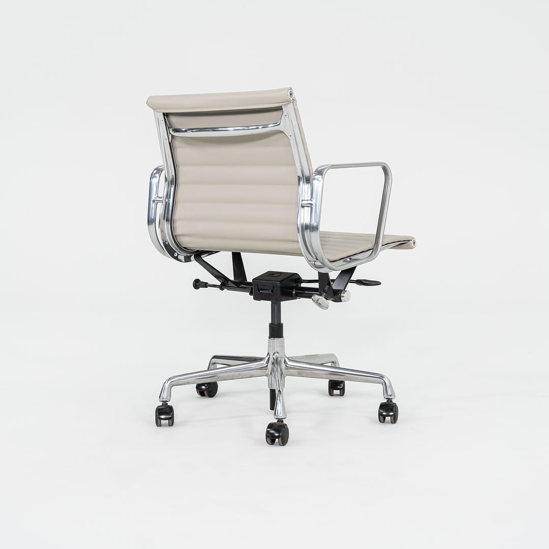 2021 Aluminum Group Management Desk Chair, Model EA335 by Ray and Charles Eames for Herman Miller in Stone Ecohide 8x Available