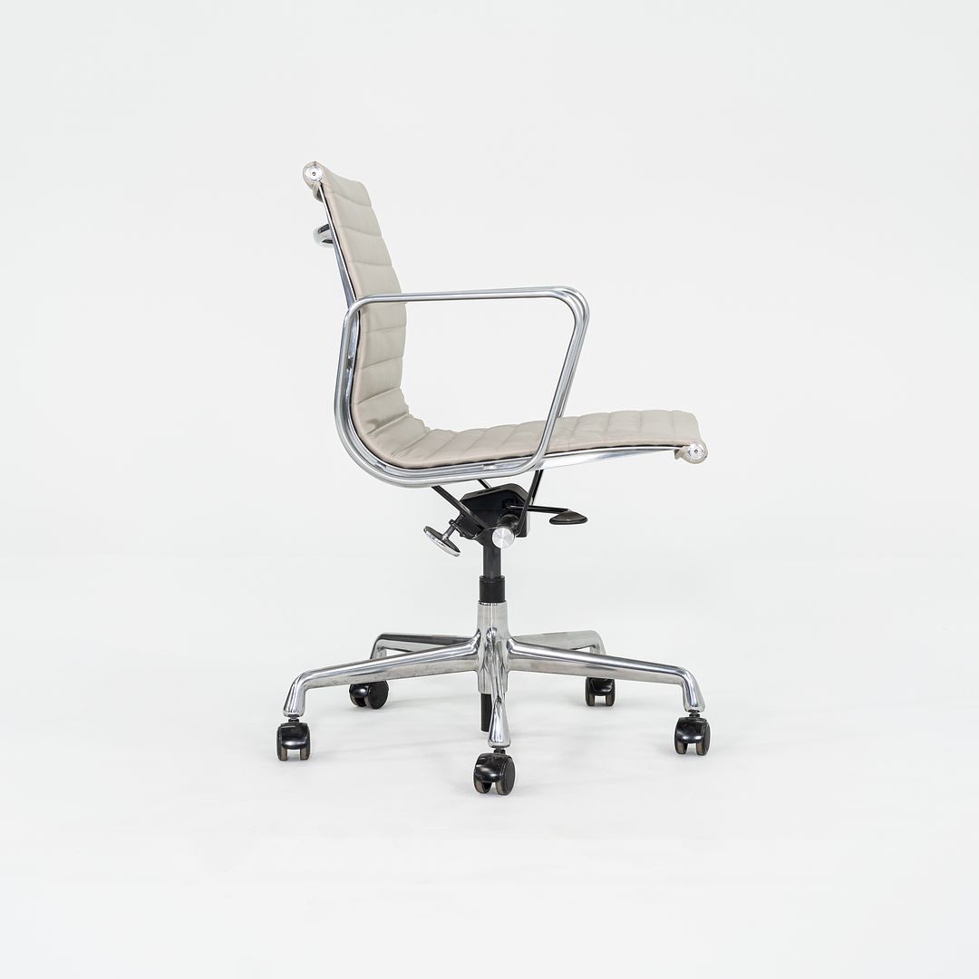 2021 Aluminum Group Management Desk Chair, Model EA335 by Ray and Charles Eames for Herman Miller in Stone Ecohide 8x Available