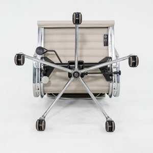 2021 Aluminum Group Management Desk Chair, Model EA335 by Ray and Charles Eames for Herman Miller in Stone Ecohide 6x Available