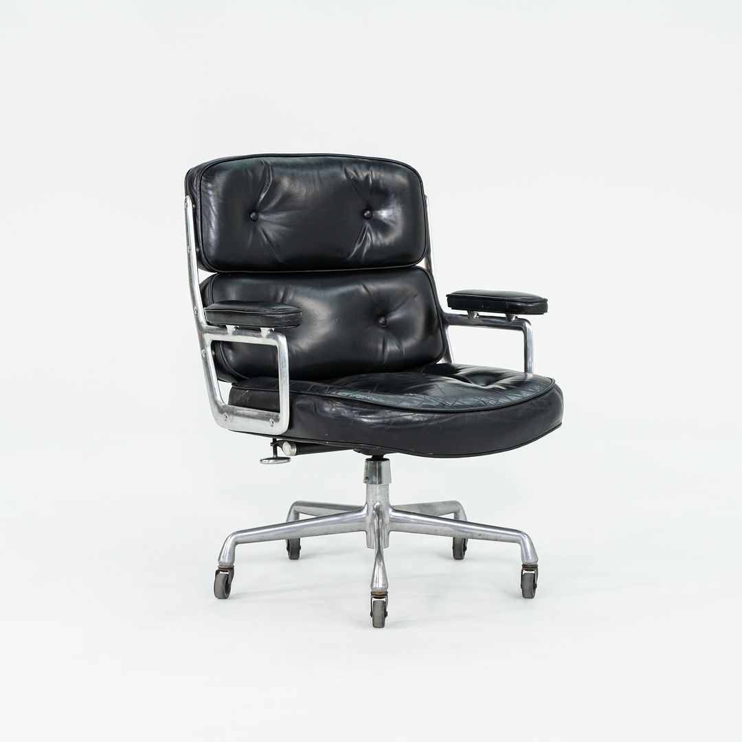 1968 Time Life Executive Desk Chair, Model 3474 by Charles and Ray Eames for Herman Miller in Black Leather with 5-Star Base 12+ Available