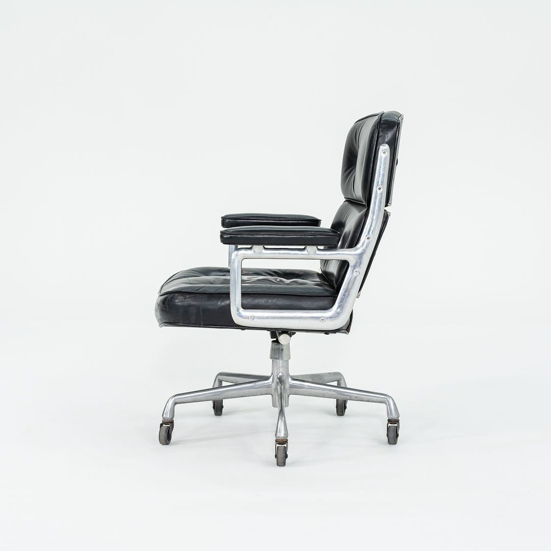 1968 Time Life Executive Desk Chair, Model 3474 by Charles and Ray Eames for Herman Miller in Black Leather with 5-Star Base 12+ Available
