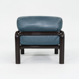1990s Aulenti Armchair, Model 54-S1 by Gae Aulenti for Knoll in Blue/Green Leather 8x Available
