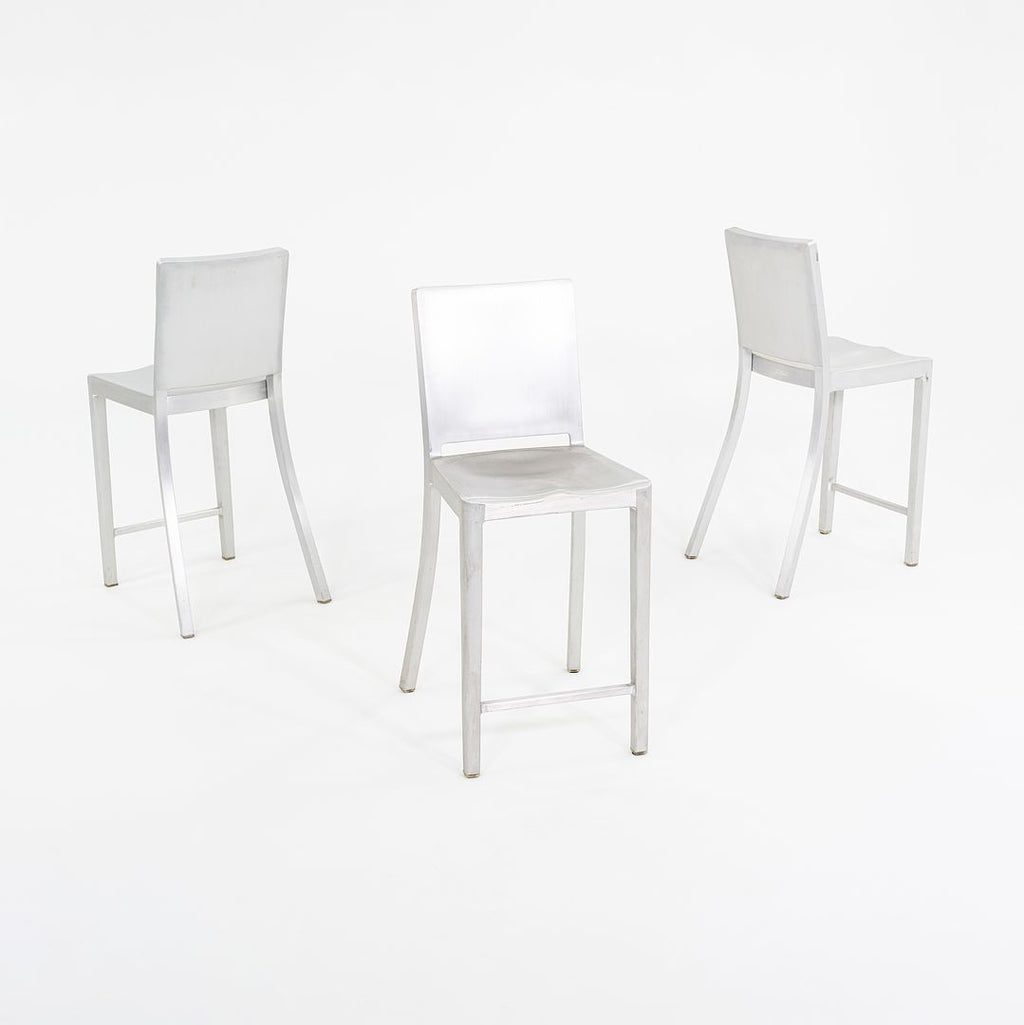2012 Set of Three Philippe Starck for Emeco Hudson Brushed Counter Stools