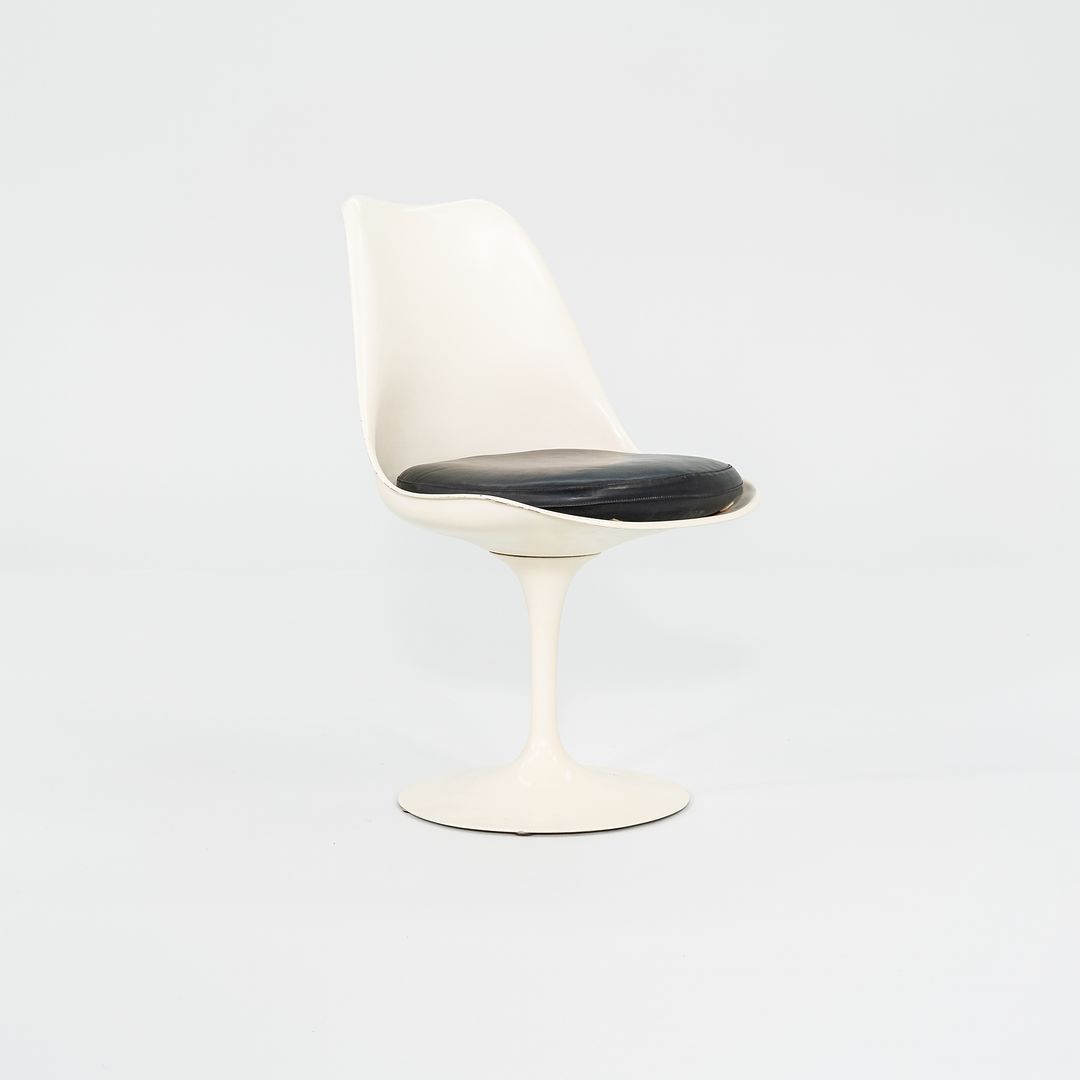 1972 Tulip Chair, Armless Model 151C by Eero Saarinen for Knoll Aluminum, Fiberglass, Paint, Vinyl, Foam