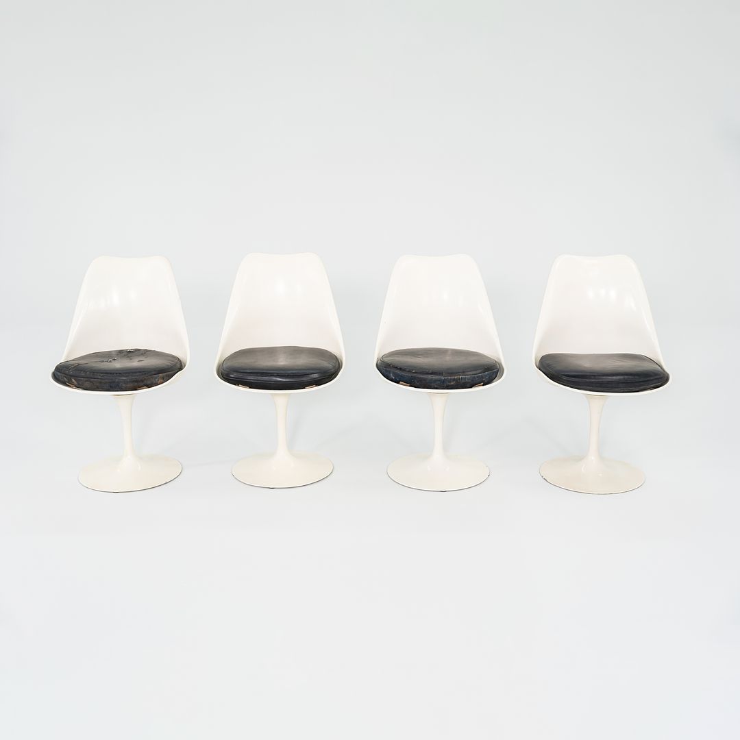 1972 Tulip Chair, Armless Model 151C by Eero Saarinen for Knoll Aluminum, Fiberglass, Paint, Vinyl, Foam