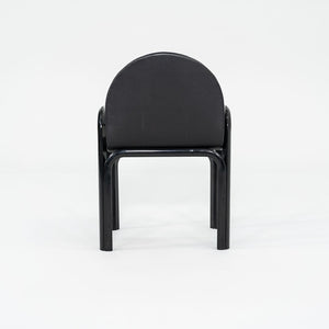 SOLD 1978 Set of Four Orsay Armchairs by Gae Aulenti for Knoll in Newly Reupholstered Black Leather