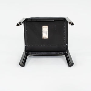 SOLD 1978 Set of Four Orsay Armchairs by Gae Aulenti for Knoll in Newly Reupholstered Black Leather