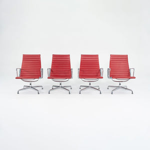 SOLD 2004 Aluminum Group Lounge Chair, Model EA124 by Ray and Charles Eames for Vitra Aluminum, Leather, Padding, Plastic, Rubber