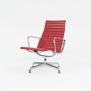 SOLD 2004 Aluminum Group Lounge Chair, Model EA124 by Ray and Charles Eames for Vitra Aluminum, Leather, Padding, Plastic, Rubber