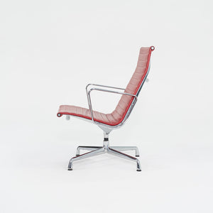 SOLD 2004 Aluminum Group Lounge Chair, Model EA124 by Ray and Charles Eames for Vitra Aluminum, Leather, Padding, Plastic, Rubber