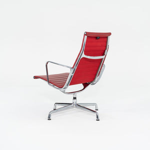 SOLD 2004 Aluminum Group Lounge Chair, Model EA124 by Ray and Charles Eames for Vitra Aluminum, Leather, Padding, Plastic, Rubber
