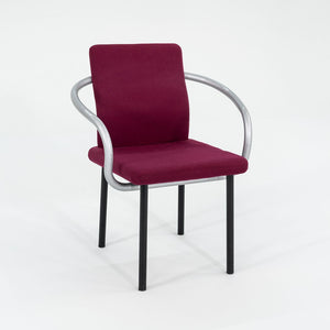 1995 Ettore Sottsass for Knoll Mandarin Dining Chair Silver w/ Pink Upholstery